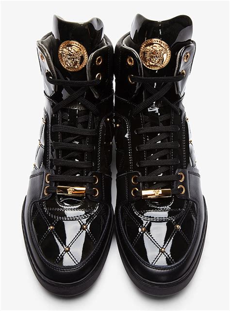 black and gold versace shoes|versace gold label shoes.